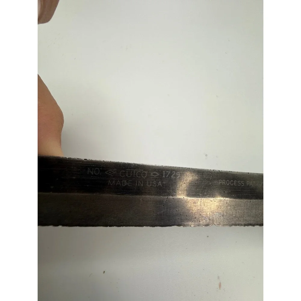 Vintage Cutco 1729 Serrated Paring Knife Brown Marbled Handle Made in USA